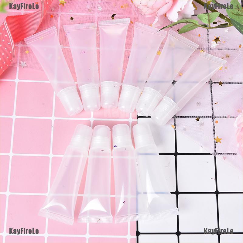 (Hàng Mới Về) Set 10 Ống Rỗng Đựng Son Dưỡng Môi Dung Tích 5ml