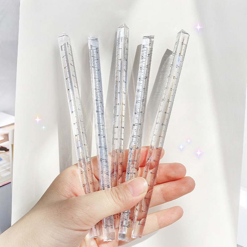 Thước đo trong suốt khối tam giác đơn giản cho văn phòng trường học