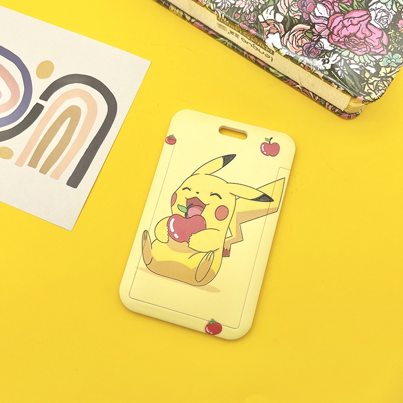 Dây đeo thẻ ID bằng silicon họa tiết Pikachu dễ thương