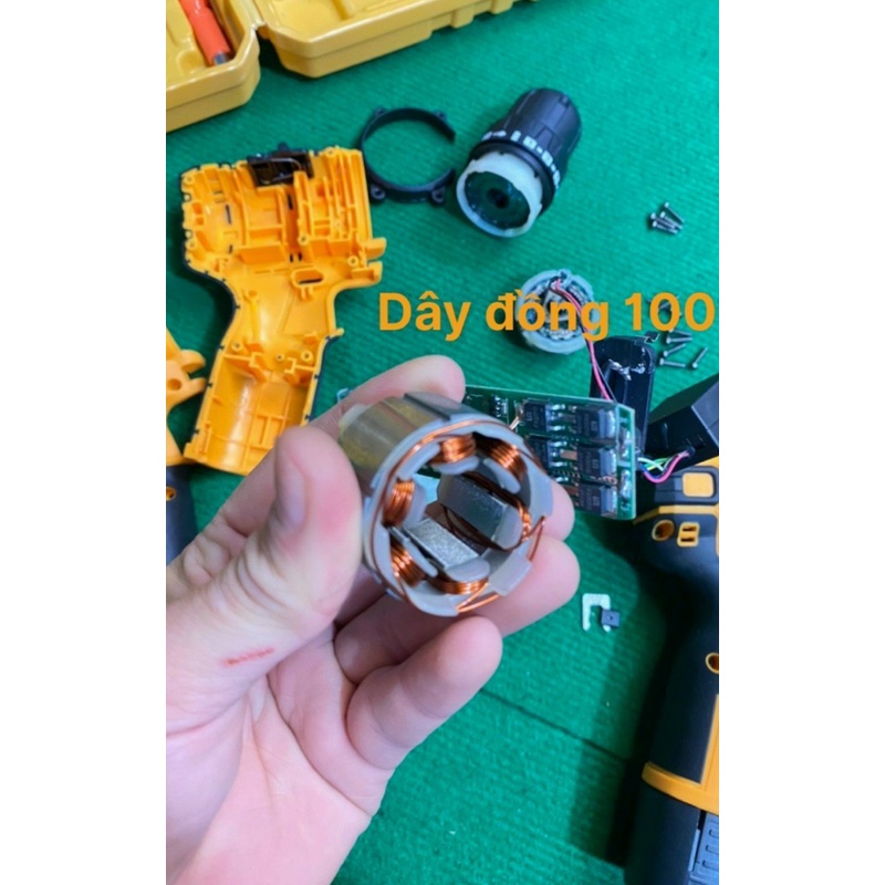 Máy Khoan Pin Dewalta 18v Không chổi than Đầu 10mm đủ phụ kiện