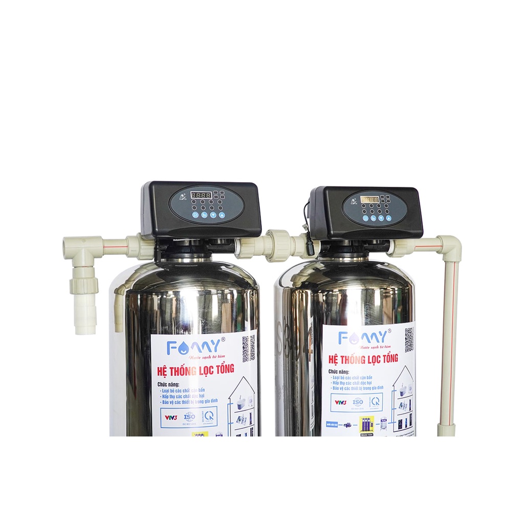 Hệ thống lọc tổng lọc nước đầu nguồn FAMY-LT02AI cột inox