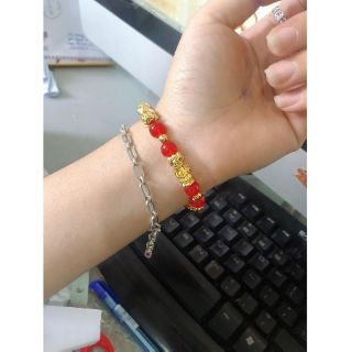 Vòng tay tỳ hưu đỏ