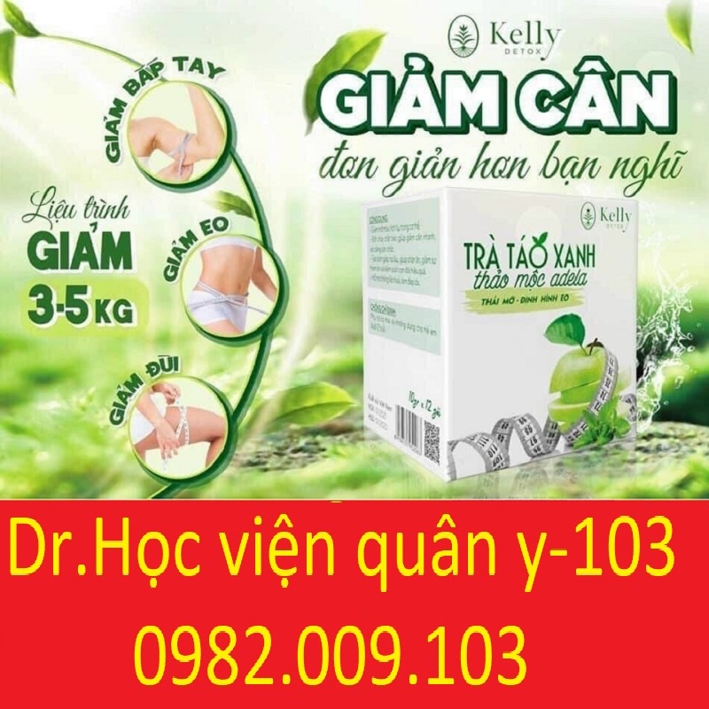 KELLY DETOX GIẢM CÂN VỊ TRÀ ĐÀO/XOÀI/VANG NHO/VẢI/TÁO XANH THẢO MỘC ADELA THẢI MỠ ĐỊNH HÌNH EO