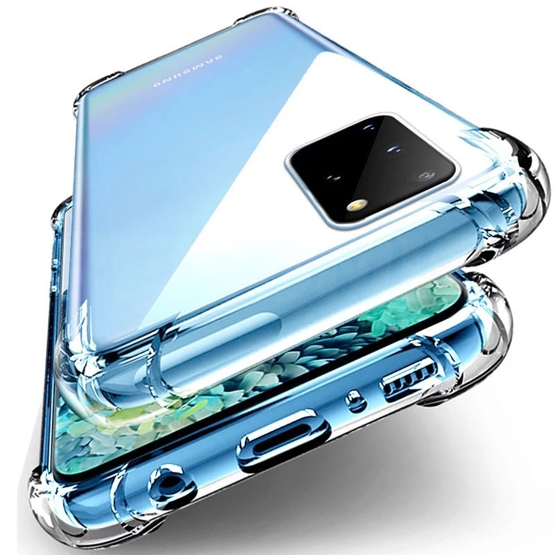 Ốp điện thoại TPU chống sốc trong suốt dẻo không ố vàng chống bẩn cho Samsung Galaxy S10 S20 S21 Note 10 20 Ultra S20 FE