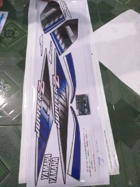 Tem rời dán xe jupiter chất liệu shinlung