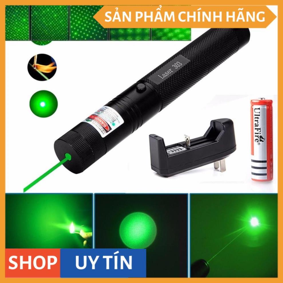 Đèn laser - bút laze lazer 303 tia xanh/đỏ cực sáng công suất lớn chiếu xa 3km Tặng kèm Pin sạc bao gồm bộ sạc(giá thấp)