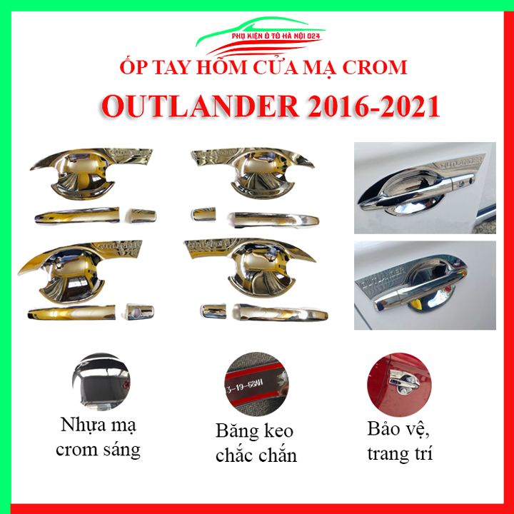 Ốp tay hõm mạ crom Outlander 2016-2021