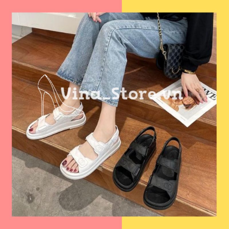 Giày xăng đan nữ đế bằng, sandal đế dày hottrend cho nữ 2022 VINA STORE