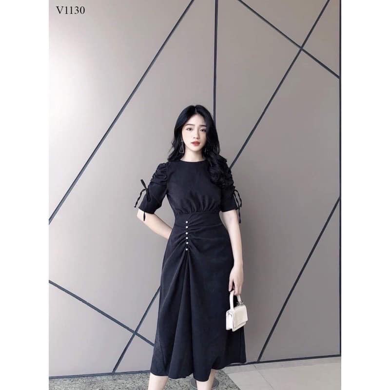 BÁN SỈ VÁY ĐÍNH HẠT CHUN TAY 3 MÀU CHO NỮ | BigBuy360 - bigbuy360.vn