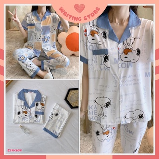 Pijama, Bộ Ngủ Nữ Cộc Dài Họa Tiết Xinh Xắn Kute Mã CDCP02