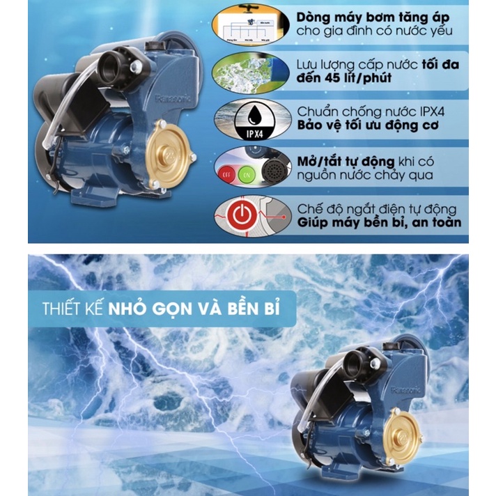 MÁY BƠM NƯỚC TĂNG ÁP PANASONIC 200JAK