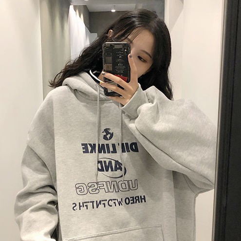 Áo Hoodie Tay Dài Hoạ Tiết Chữ In Phong Cách Ulzzang Hàn Quốc | BigBuy360 - bigbuy360.vn