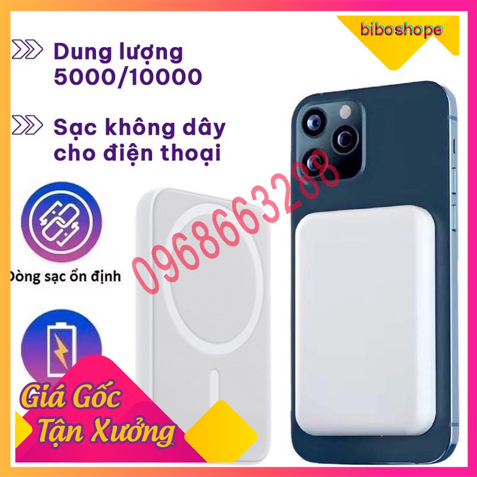 🔥Siêu Hot🔥Sạc dự phòng ko dây cho điện thoại IPsạc nhanh pin 5000mAh công suất 20W Siêu tiện lợi🔥Free ship🔥