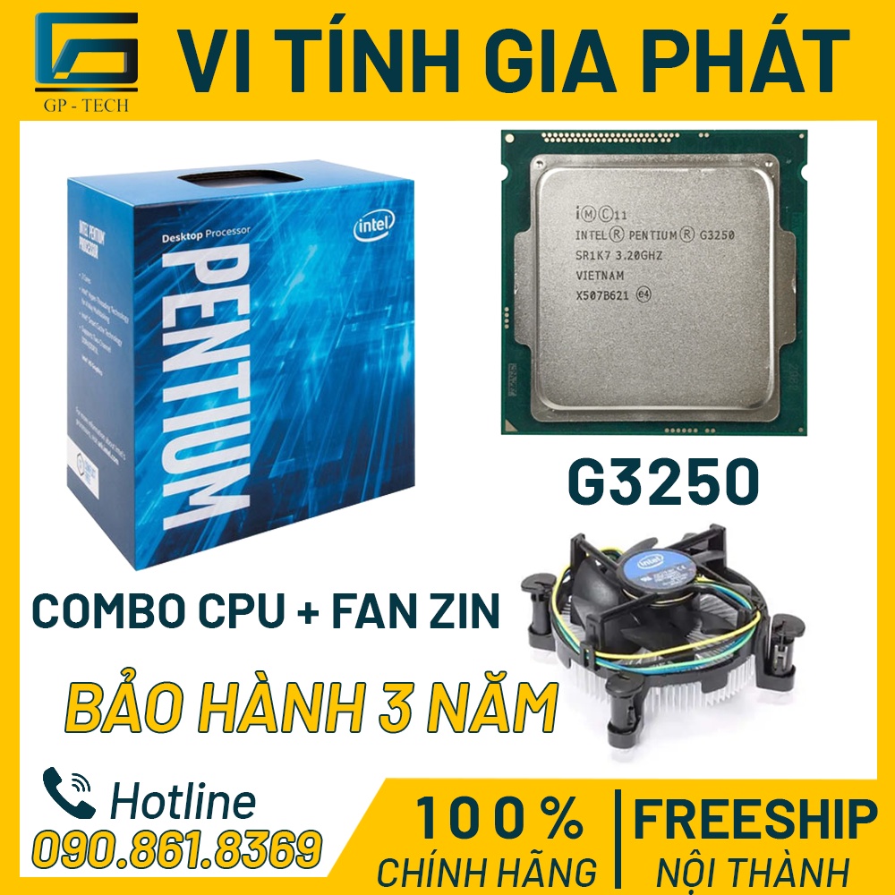 [Mã 254ELSALE giảm 7% đơn 300K] Combo CPU Pentium + Tản nhiệt Zin cho Mainboard Socket 1150, H81 B85