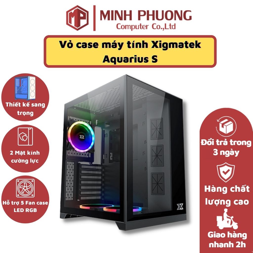 Vỏ case Xigmatek AQUARIUS S - Hàng Chính Hãng