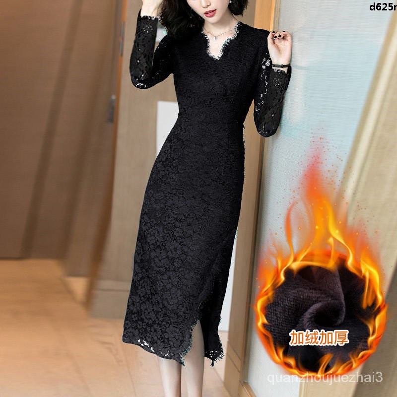 Đầm Lụa Phối Nhung Hoa Xẻ Tà Thời Trang Thanh Lịch Cho Nữ | BigBuy360 - bigbuy360.vn