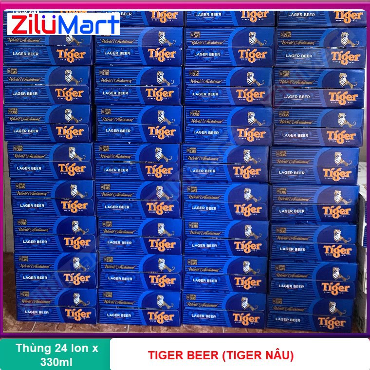 Bia Tiger (nâu) Thùng 24 lon x 330ml
