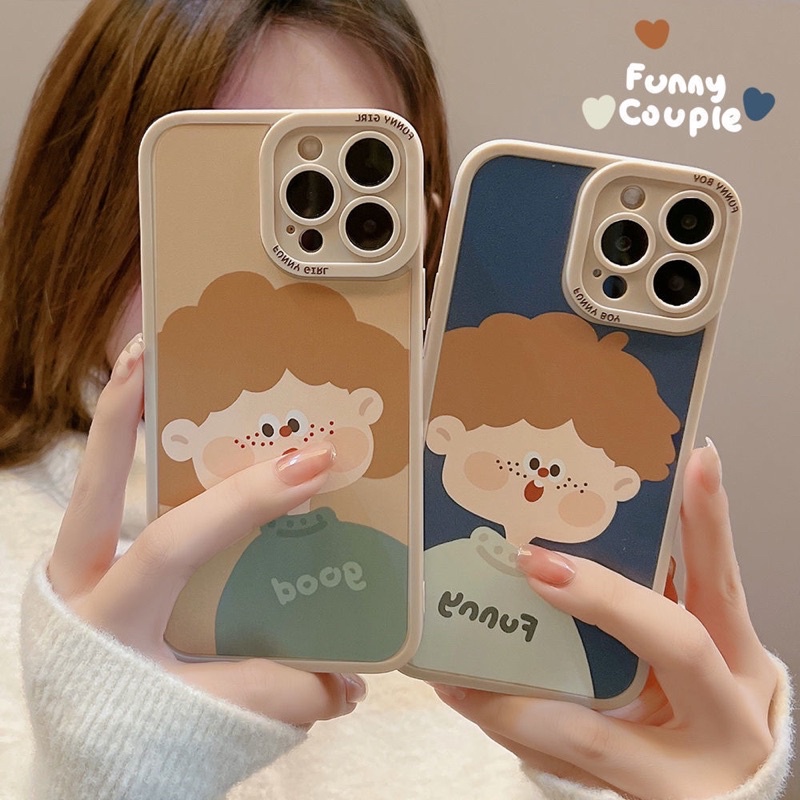 (SIÊU RẺ) Ốp lưng iphone funny couple bạn nam nữ siêu xinh 7plus/8/8plus/x/xr/xs/11/12/13/pro/max/plus/promax