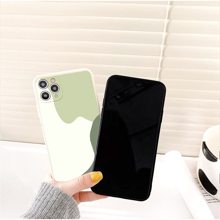 Ốp iphone kết hợp 3 màu sữa xanh lá đậm nhạt đẹp cho 6/plus/s/splus/7/7plus/8/8plus/x/xr/xs/11/12/13/pro/max/plus/promax