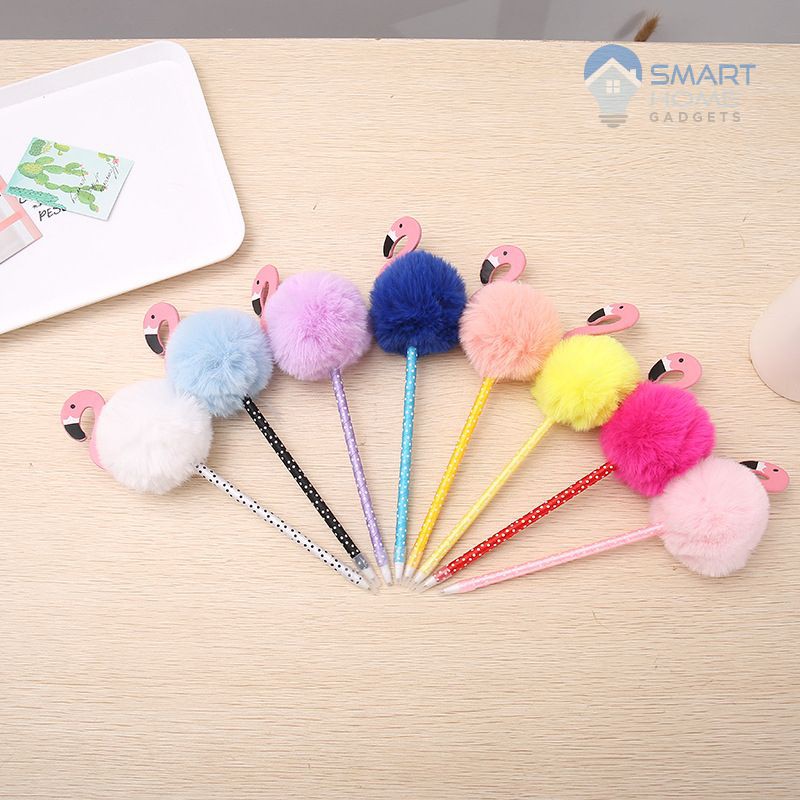 Bút Bi Cục Bông Nhiều Màu Sắc Cực Dễ Thương Cho Bạn Nữ