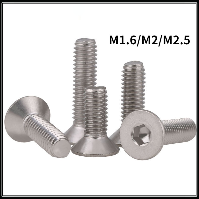 Bu Lông Lục Giác Chìm Đầu Dẹt Bằng Inox 304 M3M4M5M10M16 Chuyên Dụng