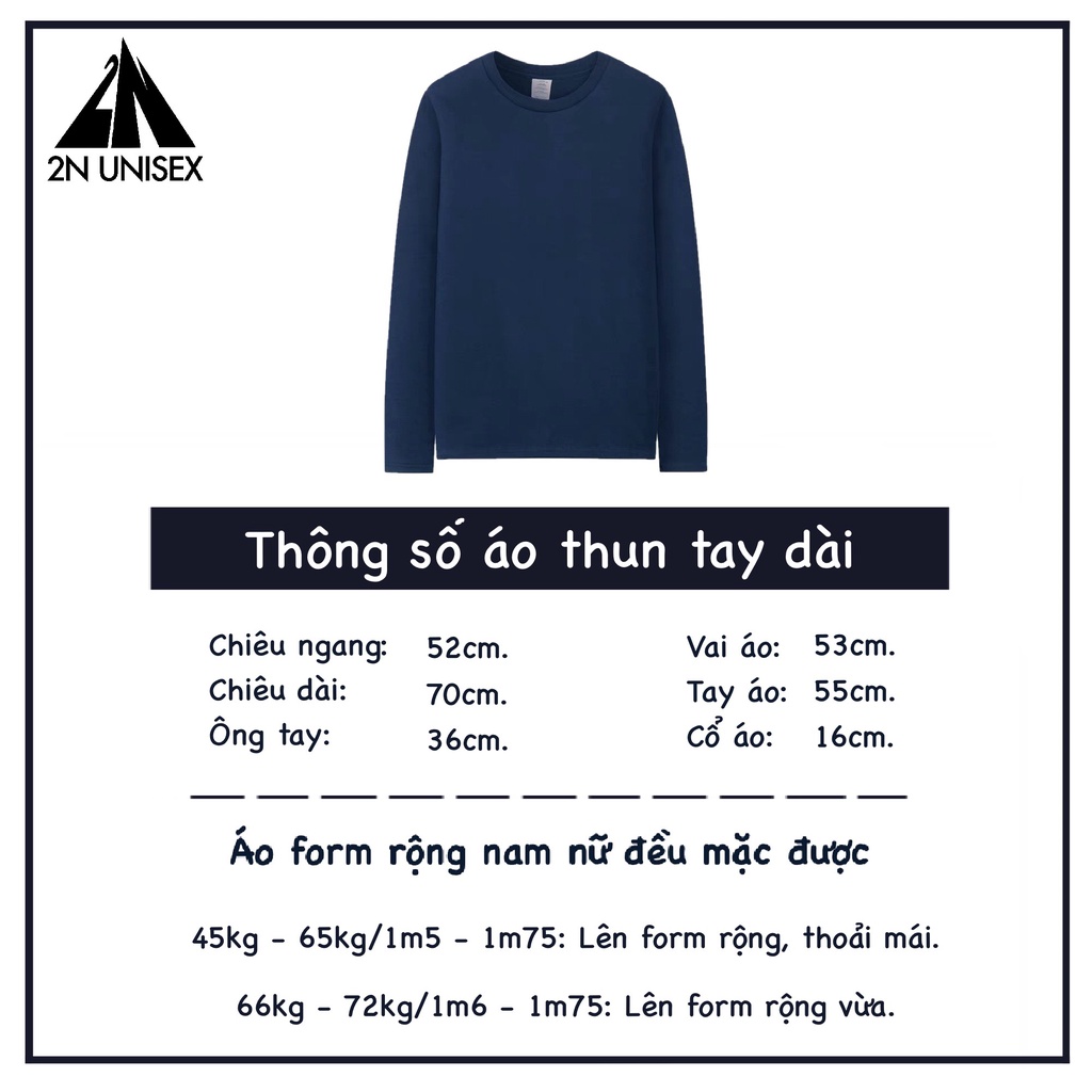 Áo thun tay dài form rộng - phông dài tay nam nữ oversize turnking - 2N Unisex | WebRaoVat - webraovat.net.vn