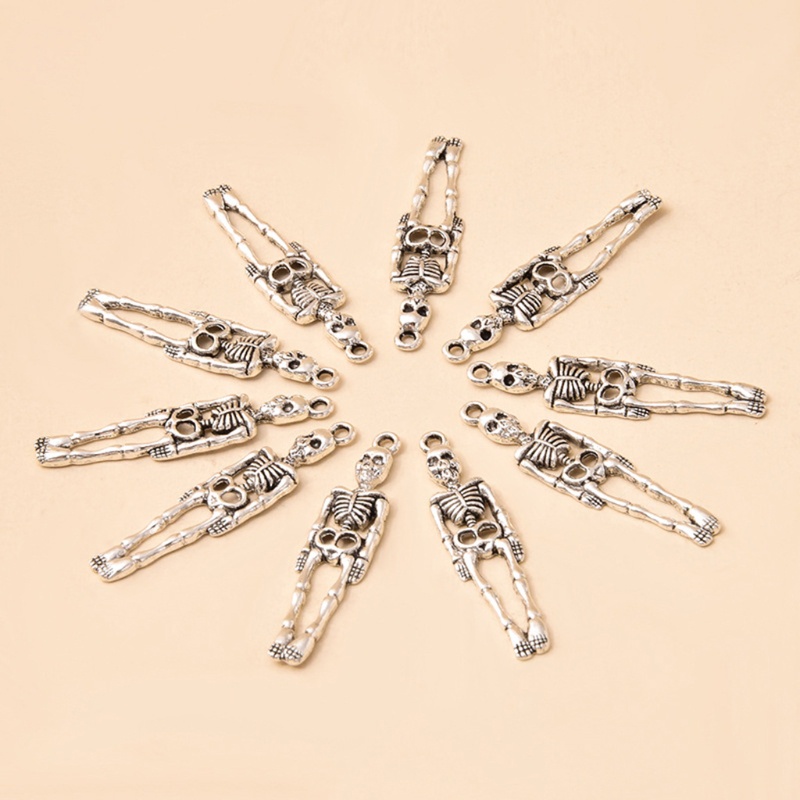 Set 10 Mặt Vòng cổ Bạc Phong Cách Gothic Hóa Trang Halloween