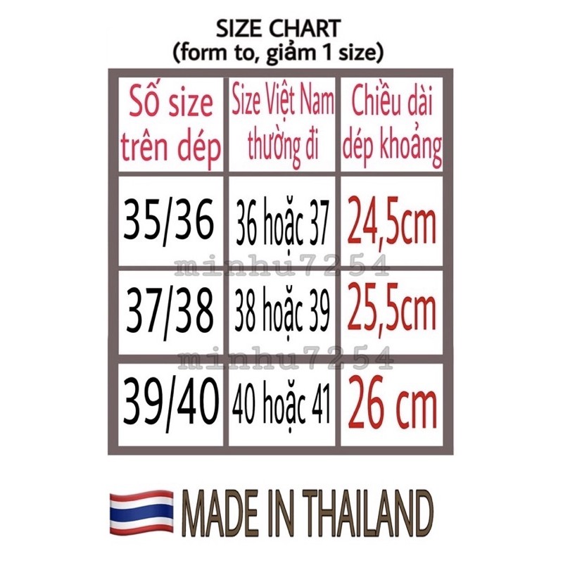 SANDAL HAVAIANAS NỮ THÁI LAN SIÊU BỀN