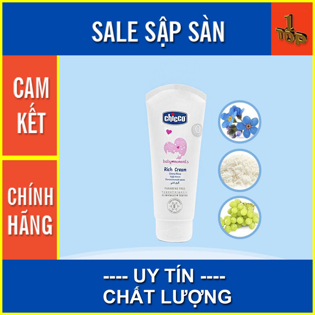 Kem Dưỡng Ẩm Omega & Vitamin E CHICCO 0M+ - Ngăn Ngừa Tình Trạng Khô Nẻ Da - Chai 100ml - Top1 Pharmacy