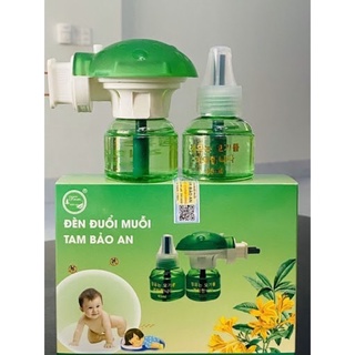 bộ đèn đuổi muỗi tam bảo an ( bộ 1cùi+2 tinh dầu )