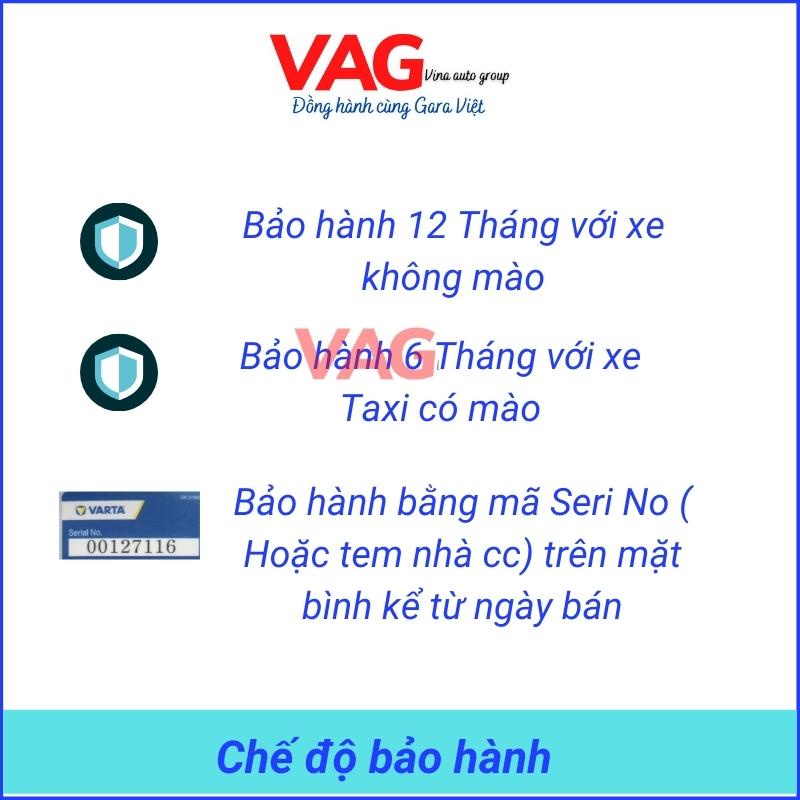 Ắc Quy VARTA  45-50 Ah  Kia Morning, Hyundai  I10  Chạy Dịch Vụ, Taxi  Đã lắp thêm Tải phụ| 65B24L
