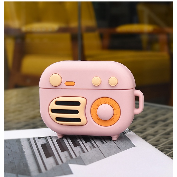 Bao Case Cho Airpods Pro Hình Radio Retro
