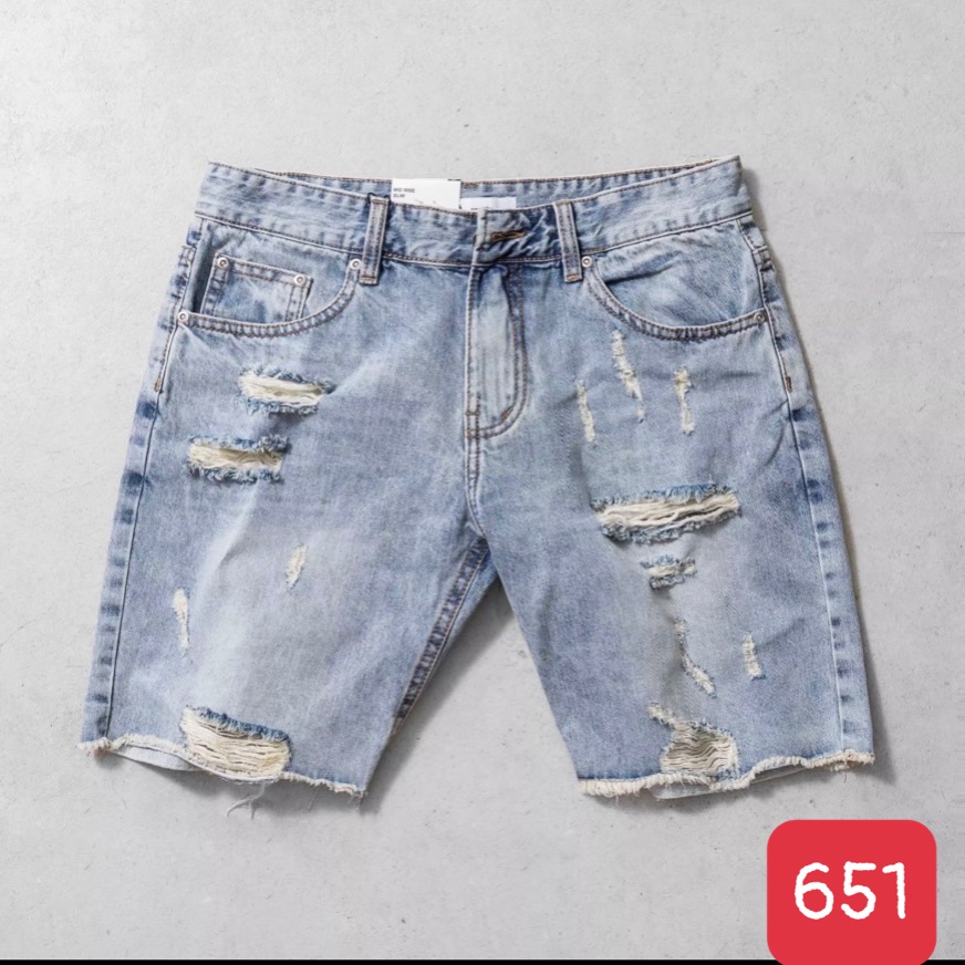 Quần sọt jean nam co giãn, Quần lửng nam đẹp, Quần ngố nam màu xanh thời trang cao cấp nam MuradFashion MS206