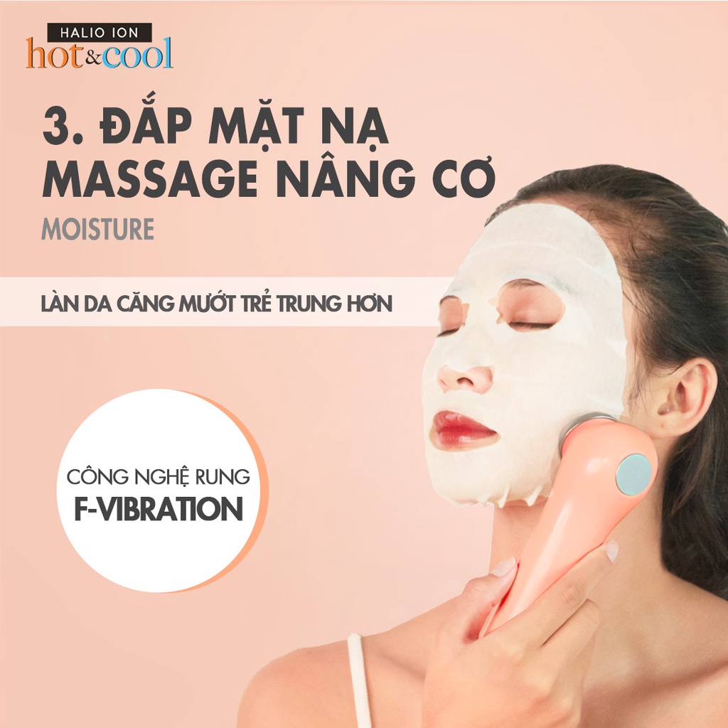 Máy Đẩy Tinh Chất Dưỡng Trắng Nóng Lạnh Halio Ion Hot & Cool Beauty Device