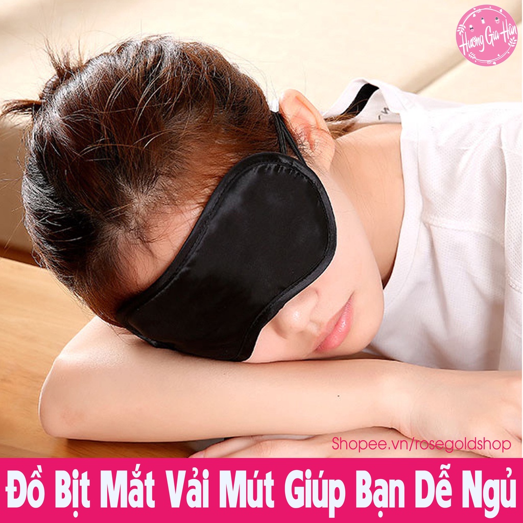 Bịt Mắt Ngủ Chống Chói Mắt - Đồ Bịt Chụp Mắt Vải/Mút Khi Ngủ Trưa Văn Phòng