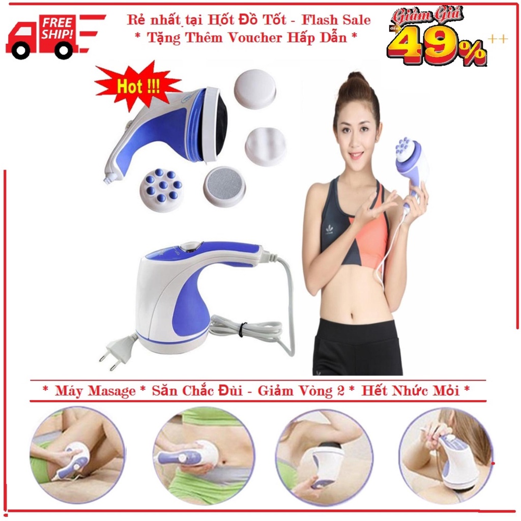 Máy Massage toàn thân cao cấp, Máy Massage Cầm Tay Relax Xua Tan Đau Nhứt Mệt Mõi - Bảo Hành 12 Tháng.
