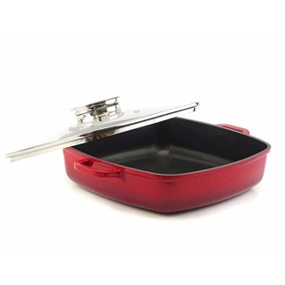(Hàng Đức) NỒI CHẢO VUÔNG SSW Crispy 28x28cm, màu đỏ