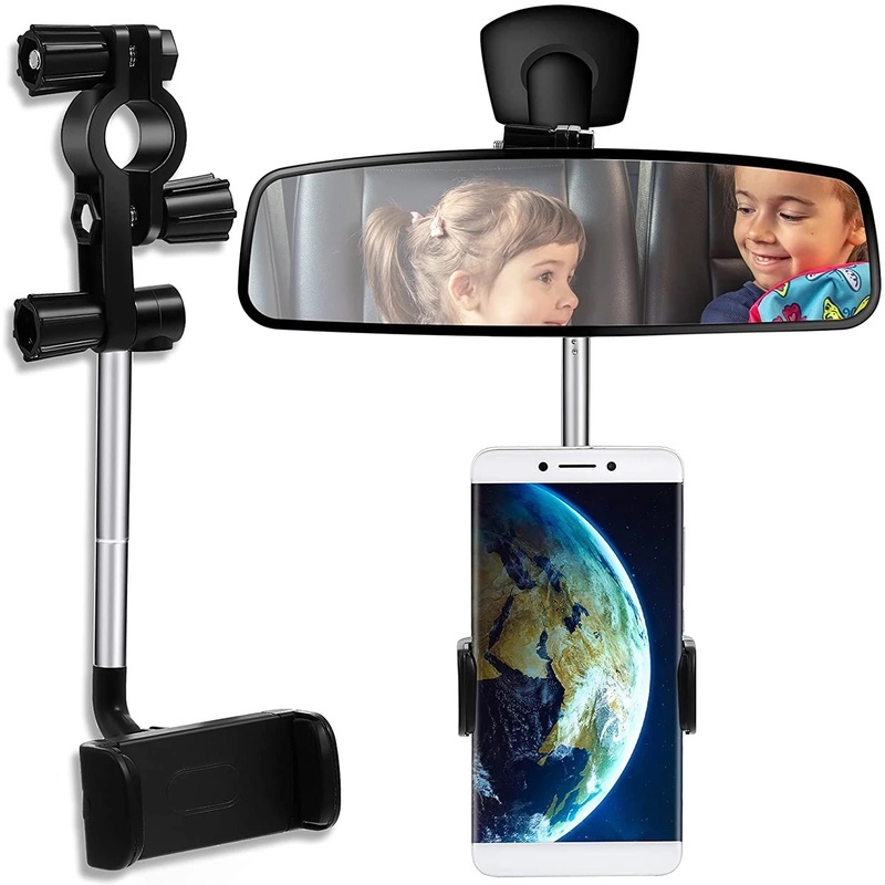 Giá Đỡ Điện Thoại Gắn Gương Chiếu Hậu Xe Hơi Xoay 360 Độ Tiện Dụng° Giá Đỡ Điện Thoại Điều Chỉnh Được Cho Tất Cả Các Dòng Điện Thoại