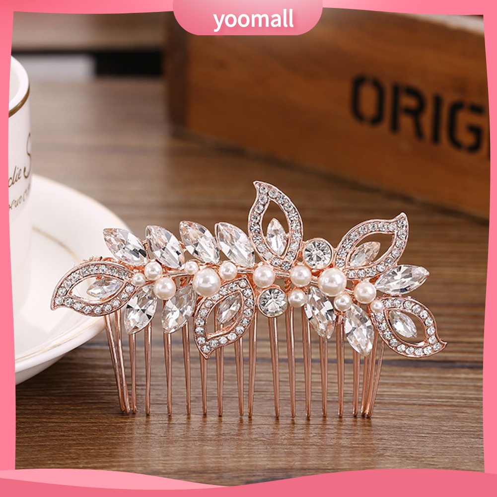 Yomall♡ Trâm Cài Tóc Đính Ngọc Trai Giả Thanh Lịch Cho Cô Dâu
