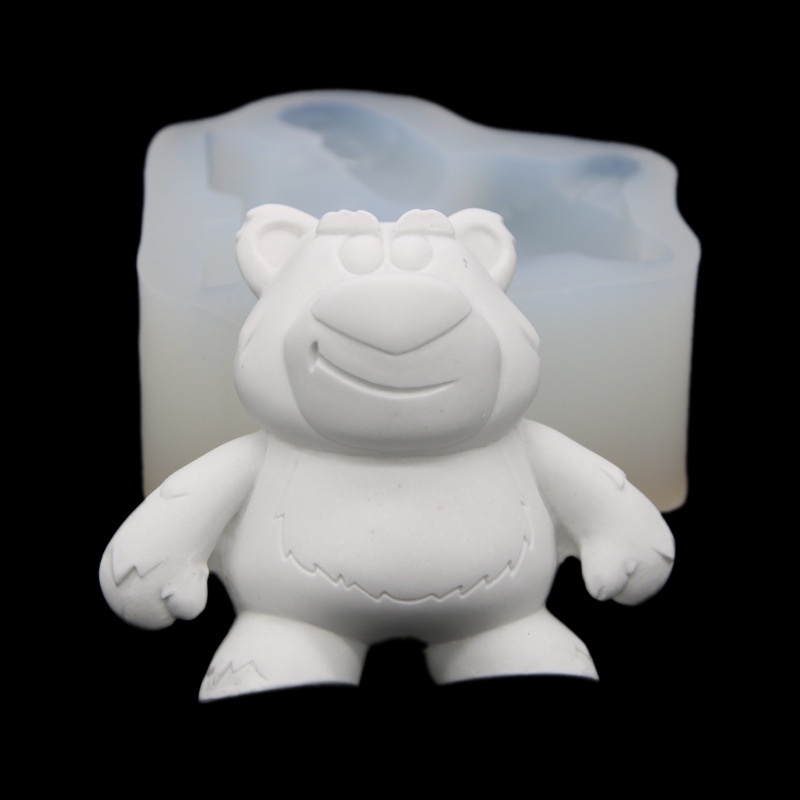 Khuôn Silicone Nhấn Bánh Hình Gấu Dâu Tây