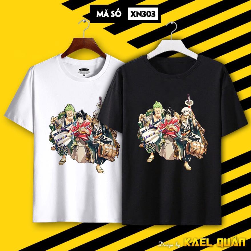 Áo Luffy One Piece Áo Unisex Nam Nữ, Áo Thun Phông Tay Ngắn In Hình Zoro Water Law Mũ Rơm Chất Mà Rẻ