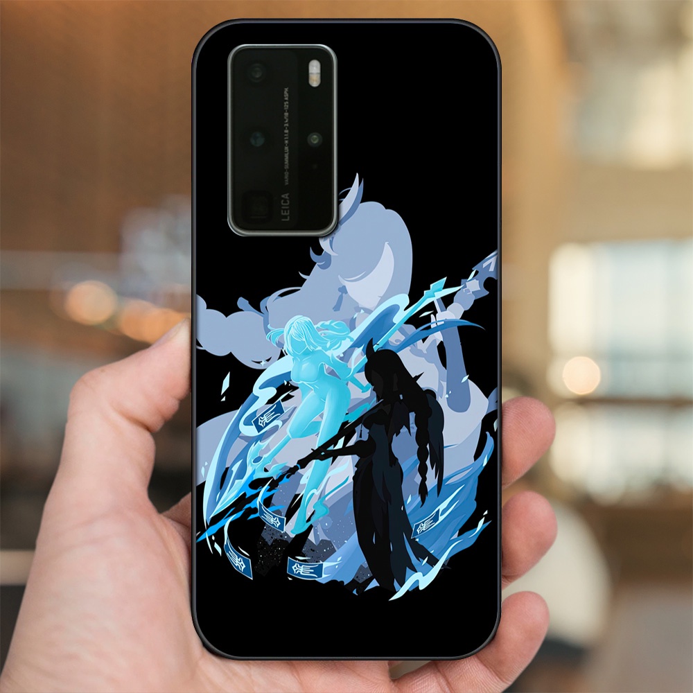 Ốp lưng Huawei P40 Pro viền đen in hình Shenhe Genshin Impact