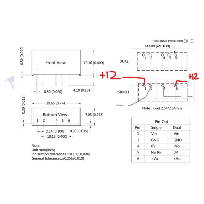 B0505S B1205S B1212S IC nguồn cách ly DC-DC