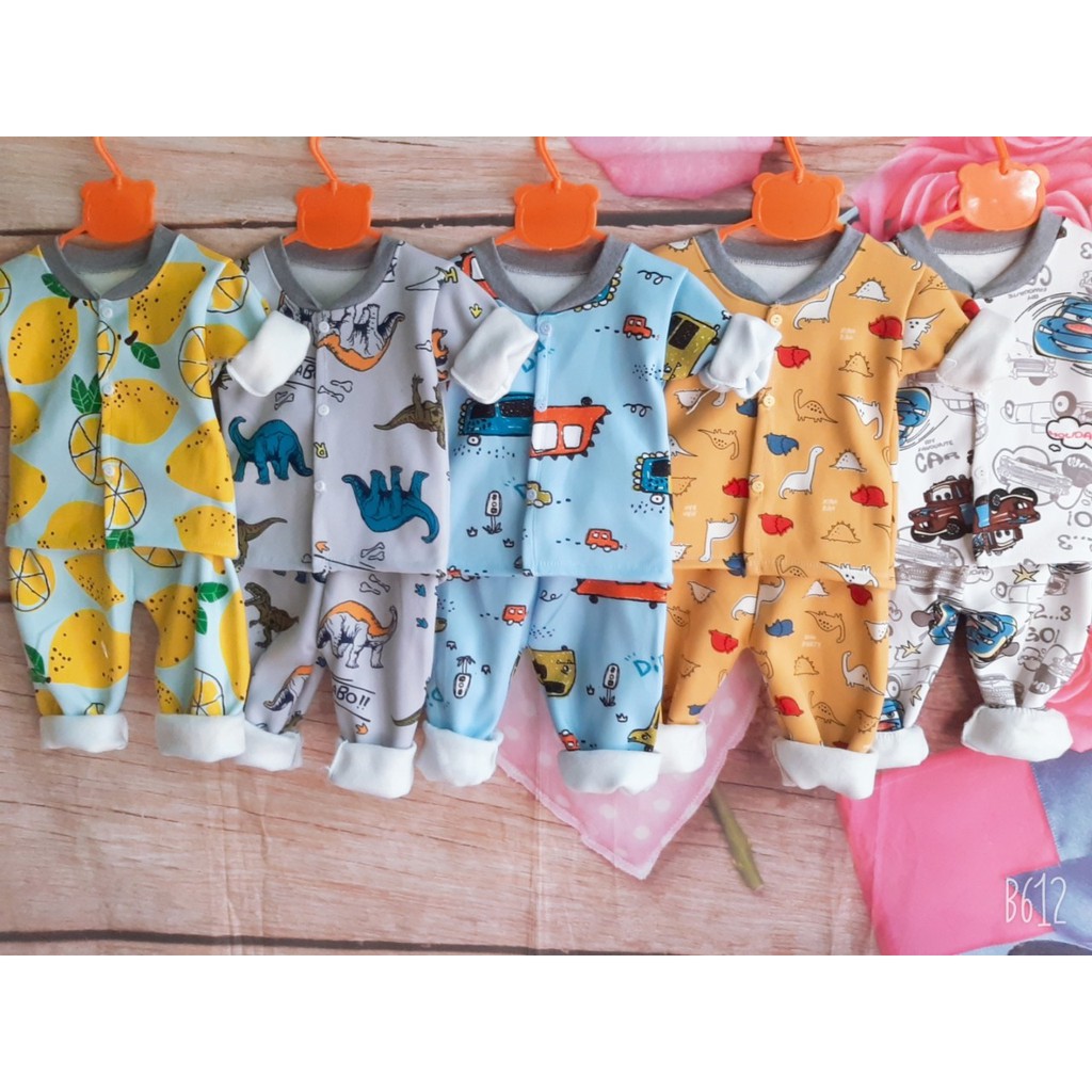 CHỈ 33K BỘ QUẦN ÁO NỈ BÔNG THU ĐÔNG DÀI TAY CHO BÉ (BỘ NỈ)