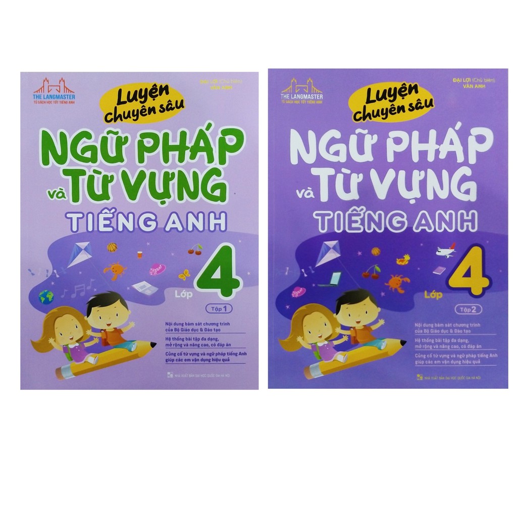 Sách - The langmaster Luyện chuyên sâu ngữ pháp và từ vựng tiếng anh lớp 4