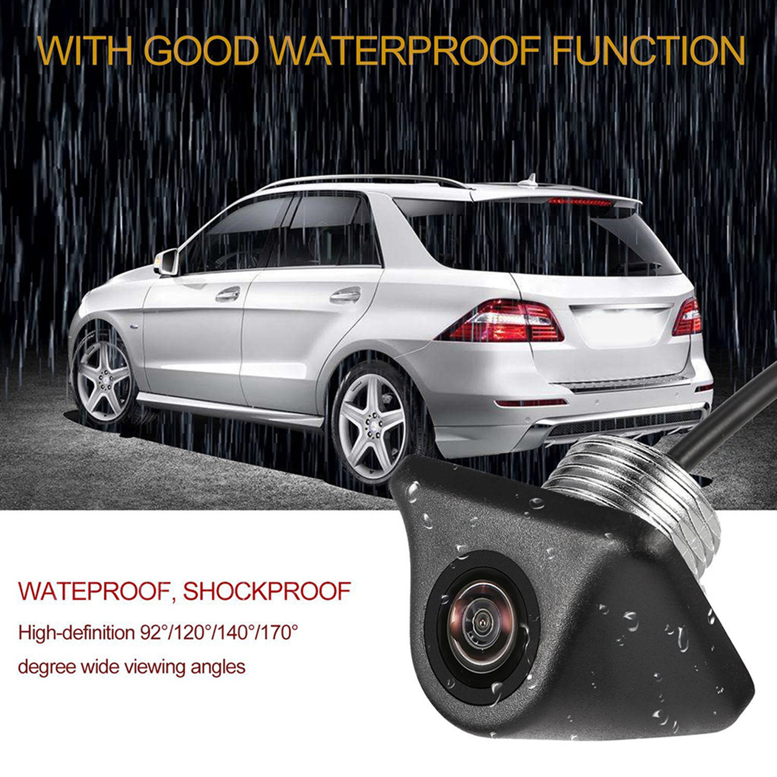 SafeTrip 170 Degrees View Angle Car Rear View Reverse Camera Waterproof Cam Kit