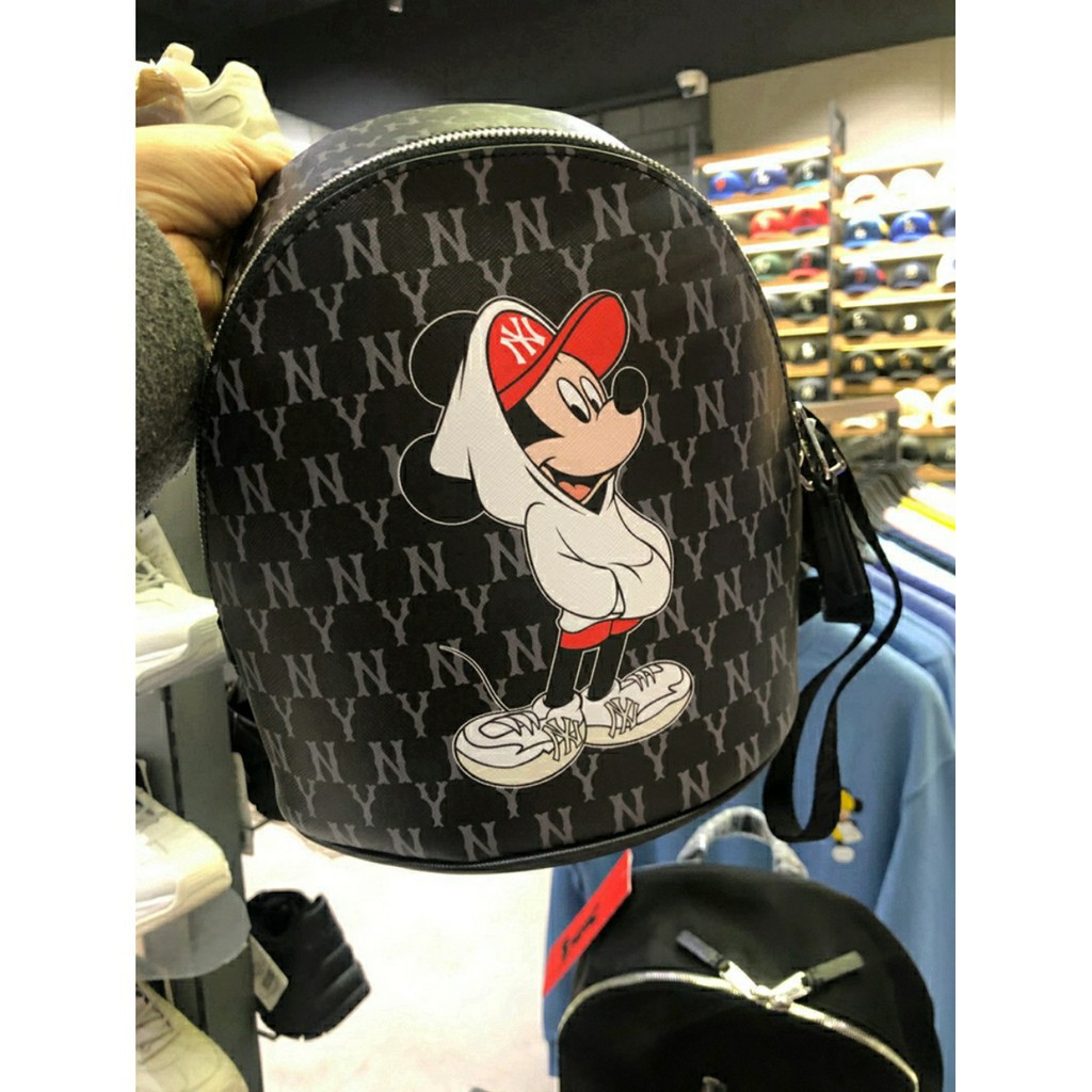 ♙△Ba lô MLB nữ Hàn Quốc ở Yankees Mickey mini đi học thể thao nam