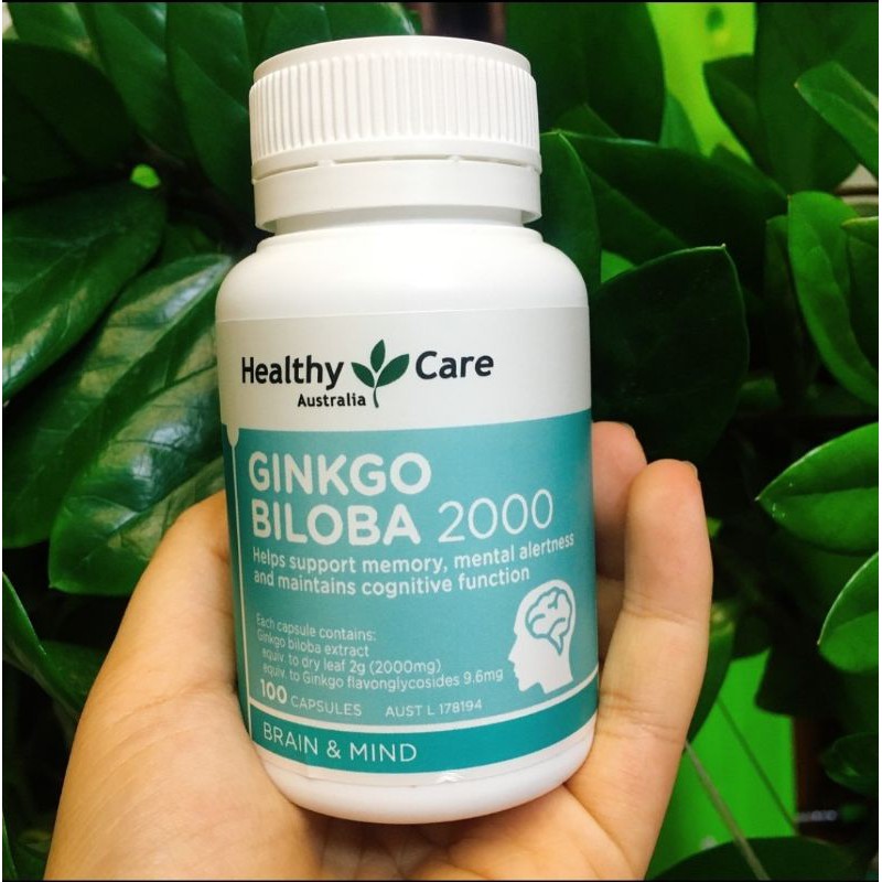 Mẫu Mới Nhất Bổ Não Ginkgo Biloba 120mg Trunature  Hàng Mỹ 340 VIÊN - Hàng Úc 100 VIÊN