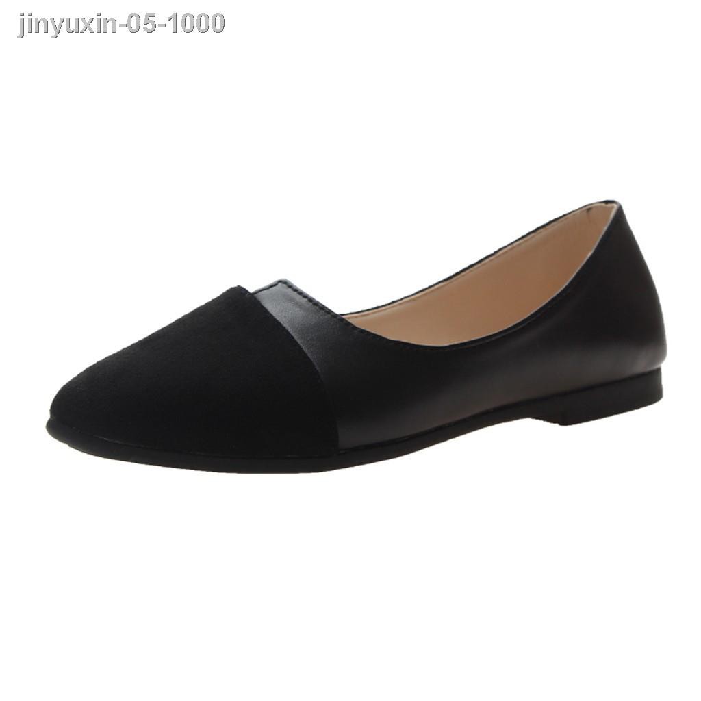 ◙Giày búp bê đế bệt mũi nhọn phối màu thời trang cho nữ | BigBuy360 - bigbuy360.vn