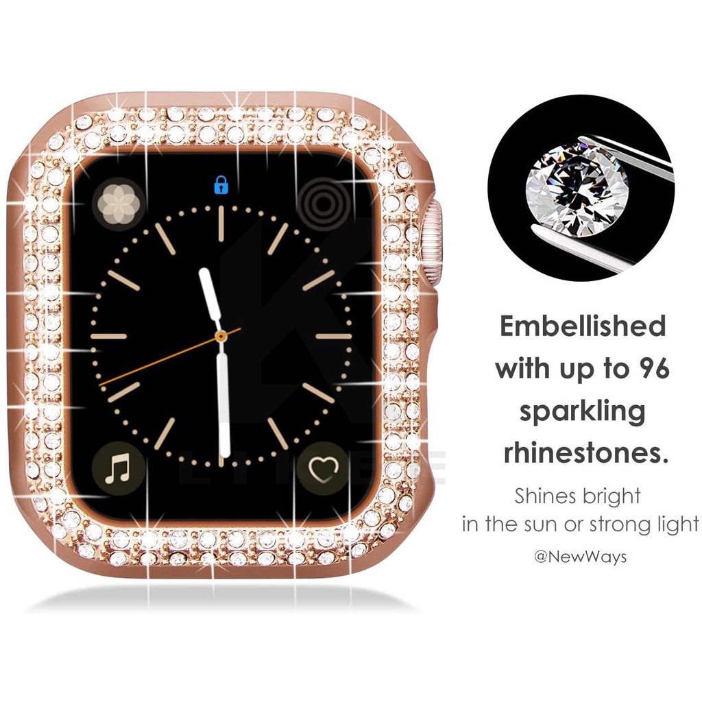Ốp Bảo Vệ Mặt Đồng Hồ Đính Đá Lấp Lánh Cho Apple watch 7 41mm 45mm 44mm 40mm 42mm 38mm series 7 3 4 5 6 se